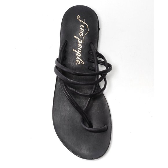 🎉 LAST CHANCE🎉 FREE PEOPLE Kayla Soft Strappy Sandals / Black - Picture 8 of 12